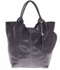 Bőr táska shopper bag Genuine Leather szürke 555